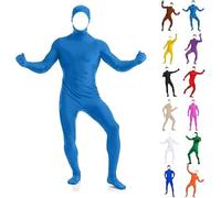 Combinaison intégrale unisexe pour femme et homme, combinaison à écran vert, costume d'Halloween et de carnaval, combinaison Lorax Slenderman orange, combinaison visage ouvert, deuxième peau