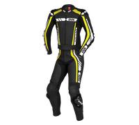 IXS Sport RS-800 1.0 Costume en cuir de moto de deux pièces, noir/jaune/blanc, Taille Long 98