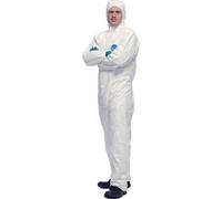 DuPont Tyvek 500 Xpert | Vêtement de Protection Chimique, à Capuche, Catégorie III, Type 5-B et 6-B | Robuste et Légère | Blanc | Taille XL