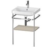 Duravit Happy D.2 Plus c-shaped Set avec console métallique, 575x490mm, 1 trou pour robinetterie, HP4835O6060, Couleur: Laque mate taupe soie