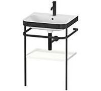 Duravit Happy D.2 Plus combinaison lavabo pour meuble HP4735O3636 57,5 x 49 cm, trou pour robinetterie 2000 , blanc , avec console en métal