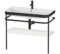 Duravit Lavabo Happy D.2 HP4738O3939 – c-bonded, 97,5x49 cm, 1 trou, nordic blanc, console métal