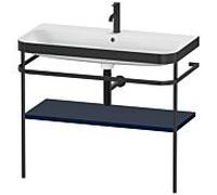Combinaison lavabo pour meuble Duravit Happy D.2 Plus HP4738O9898 97,5 x 49 cm, 1 trou pour robinetterie, finition satinée bleu nuit, avec console en métal