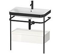 Duravit Lavabo Happy D.2 Plus HP4742O2222 77,5×49 cm trou robinet 2000 blanc brillant, console métal
