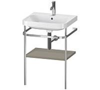 Duravit Lavabo sur meuble Happy D.2 Plus 57,5x49 cm 1 trou gris pierre satiné console métal