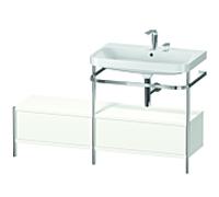 Duravit Happy D.2 Plus combinaison de vanité HP4857E3636 140x49cm, avec console en métal, 2 trous pour robinetterie, blanc
