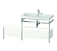 Duravit Happy D.2 Plus combinaison de vanité HP4858E3636 160x49cm, avec console en métal, 2 trous pour robinetterie, blanc