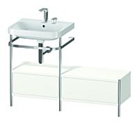Duravit Happy D.2 Plus combinaison de vanité HP4860E3636 120x49cm, avec console en métal, 2 trous pour robinetterie, blanc