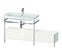 Duravit Happy D.2 Plus combinaison lavabo pour meuble HP4863O2222 160x49cm, avec console en métal, trou pour 2000 , blanc brillant