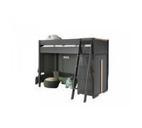 Combinaison Lit Mezzanine Et Garde-Robe Anthracite