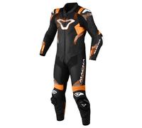Macna Armadyl Combinaison en cuir de moto une pièce perforée, noir/orange/blanc, Taille 46