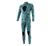 Combinaison Natation Combinaisons de chasse sous-marine 3 mm Combinaisons en néoprène Pêche Plongée Surf Plongée en apnée Kayak Camouflage Adulte Corps entier Thermique Garder au chaud(Green,L)