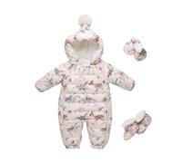 Combinaison Neige Bebe Combinaison Polaire Une Pièce avec Capuche, Salopettes et Combinaisons Pilote de Neige Manteau d'hiver Polaire Grenouillère Bébé Enfant Hiver Chaude Vêtements de Ski 0-24 mois