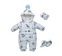 Combinaison Neige Bebe Combinaison Polaire Une Pièce avec Capuche, Salopettes et Combinaisons Pilote de Neige Manteau d'hiver Polaire Grenouillère Bébé Enfant Hiver Chaude Vêtements de Ski 0-24 mois
