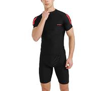 Combinaison néoprène Homme Combinaison de Surf Maillot de Bain Manches Courtes Maillot de Bain Deux pièces Maillot de Bain Sport Maillot de Bain