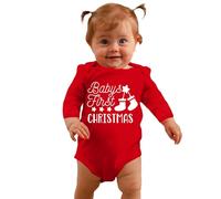 Combinaison Noël Bébé Premier Noel Vêtements Bebe Fille, Body Noel Bébé Garçon 1er Noël Manche Longue Hiver Barboteuse Bebe Garçon Naissance Automne Body Nouveau Né Fille