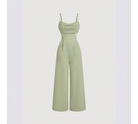 Combinaison noire drapée au cou d'été, combinaison rétro à dentelle ajourée, combinaison à jambes larges, combinaison de mariage pour femmes, combinaison d'automne/hiver, vêtements d'enseignant, combi
