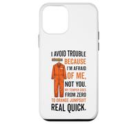 Combinaison Orange I Avoid Trouble Because I'm Afraid of Me Coque pour iPhone 12 Mini