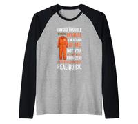 Combinaison Orange I Avoid Trouble Because I'm Afraid of Me Manche Raglan