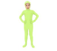Combinaison orange pour garçons et filles - Body d'Halloween ouvert pour enfants, combinaison unie extensible - Maillot complet mignon ouvert pour costume d'Halloween et performance sur scène (vert
