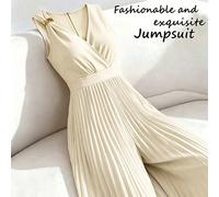 Combinaison plissée asymétrique avec boutons pour fille préadolescente, couleur beige, style élégant, convient pour le quotidien, les vacances, les fêtes, les jours fériés et le shopping 8Y,9Y,10Y,11Y