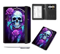 Combinaison porte-passeport et carte de vaccination, porte-passeport, portefeuille, cuir noir, protection contre l'organisation des documents de voyage, avec blocage RFID pour femme et homme, cartes