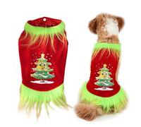 Combinaison pour chien, combinaison pour chien - Chemise de costume drôle pour petits chiens - Vêtements de cosplay de Noël pour chien rouge et vert, T-shirt imprimé pour animal de compagnie, vêtement