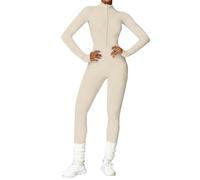 Combinaison pour femme de yoga, jumpsuit de sport à manches longues, combinaison entière, sexy complète, couleur unique, une pièce, gymnastique, jambières, vêtements de mode, élastique, ajusté