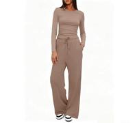 Combinaison pour femme Longue Large Taille Haute pour uni Combinaison | Taille haute ajustable, jambes larges flatteuses, silhouette pour confortable, idéal toutes morphologies, style moderne