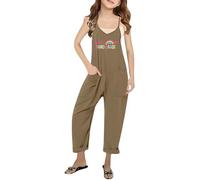 Combinaison pour la rentrée scolaire - Pour fille - Imprimé lettres - Tenue de troisième année - Confortable et élégante, marron, 8-9