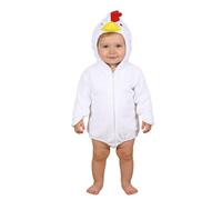 Combinaison Poussin Blanche Capuche | Grenouillère Poussin Bébé Blanche Ailes Capuche Manchons Longues Costume Angélique Pour Photo Nouveau-né Baptême 0-3 ans