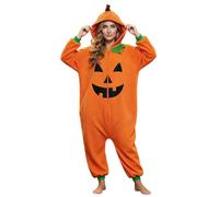 Combinaison Pyjama, Combinaison élégante pour Adulte sur Le thème la Citrouille, avec Body à Capuche, idéale pour Les Spectacles.