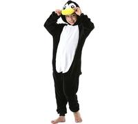Combinaison Pyjama Enfant Grenouillères Animaux Le Pingouin Onesie pour Filles Halloween Cosplay Costume Fille Garçon Cadeau Noel