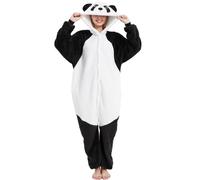 Combinaison Pyjama Femme Homme Pyjamas Onesies Cosplay Costume Kigurumi Deguisement Halloween Adulte Pyjama Pilou Pilou Chaud et Doux à Poches pour Carnaval Halloween Noel Jour de l'An, M Panda
