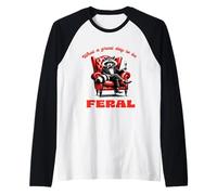 Combinaison Raton Laveur « What a Great Day to Be Feral » Manche Raglan