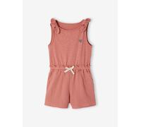 Combinaison short fille bi matière vieux rose 3A