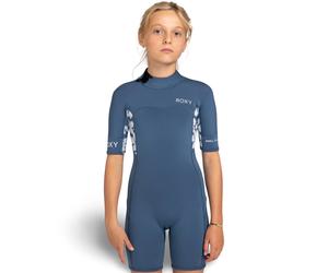 Combinaison shorty de surf fille Roxy 2 mm Swell Series Back-Zip Bleu 8G