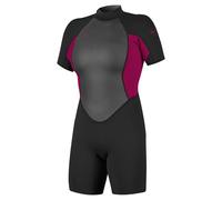 O´neill Wetsuits Reactor-2 2 Mm Spring Woman Short Sleeve Back Zip Shorty Noir 14 Femme