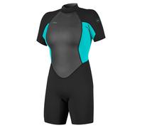 O'NEILL 2026 Femmes Reactor-2 2mm Back Zip Shorty Combinaison Néoprène 5043B - Black/Lt Aqua