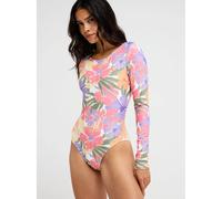 Combinaison shorty manches longues femme Roxy Beach Babe Blanc L