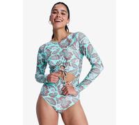 Combinaison shorty manches longues femme Roxy Beach Essentials Back-Zip Marron S