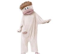 Combinaison Sleepwear 2-10 Ans Unisexe Silly Onesie Blanc Monstre Costume Deguisement Chaud et Doux Le Plaisir en Famille Confortable Plush Animé Loungewear (02-White, 2-4 Years)