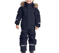 Combinaison Softshell D'extérieur Enfant Épaissi Veste et Pantalon de Ski une Pièce Imperméable avec Robe Interne intégrée et Zippé pour Alpinisme Ski Hiver Chaud Tenue Plein Air Garçons Filles