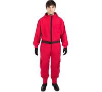 Combinaison Squid Game - FUNIDELIA - Déguisement Halloween, carnaval et Noel - Rouge - Taille S-M XXL