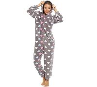 Combinaison super douce pour femme Camille Motif cœurs - Multicolore - 48