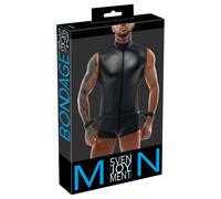 Combinaison Svenjoyment Bondage - Matière mate avec deux menottes aux poignets L