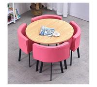 Combinaison table et chaise salon balcon table de loisirs café boulangerie salon table ronde en marbre 1 table 4 chaises bureau (couleur : B) (A)