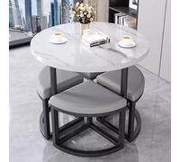 Combinaison Table et Chaises pour la Maison, Ensemble de 4 Chaises de Table, Cuisine, pour Salon de thé, Pâtisserie, Café, Restaurant(A2)