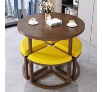 Combinaison Table et Chaises pour la Maison, Ensemble de 4 Chaises de Table, Cuisine, pour Salon de thé, Pâtisserie, Café, Restaurant(B1)