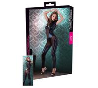 Cottelli Collection Combinaison Kiara brillante manches courtes noire Taille M